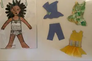 Dreadlocks Paper Doll Collage Kit